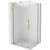 Mexen Velar L Duschkabine, Schiebetür, 90 x 110 cm, mattiert, gold - 871-090-110-33-50