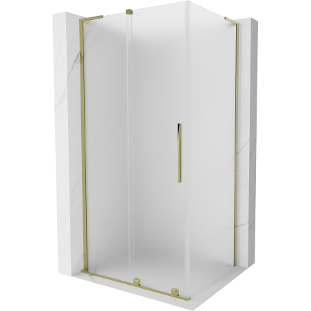 Mexen Velar L Duschkabine zum Schieben 120 x 100 cm, matt, gold - 871-120-100-33-50