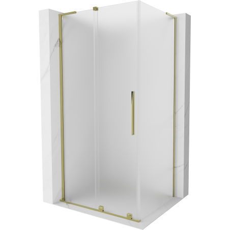 Mexen Velar L Duschkabine schiebbar 120 x 90 cm, matt, gold - 871-120-090-33-50