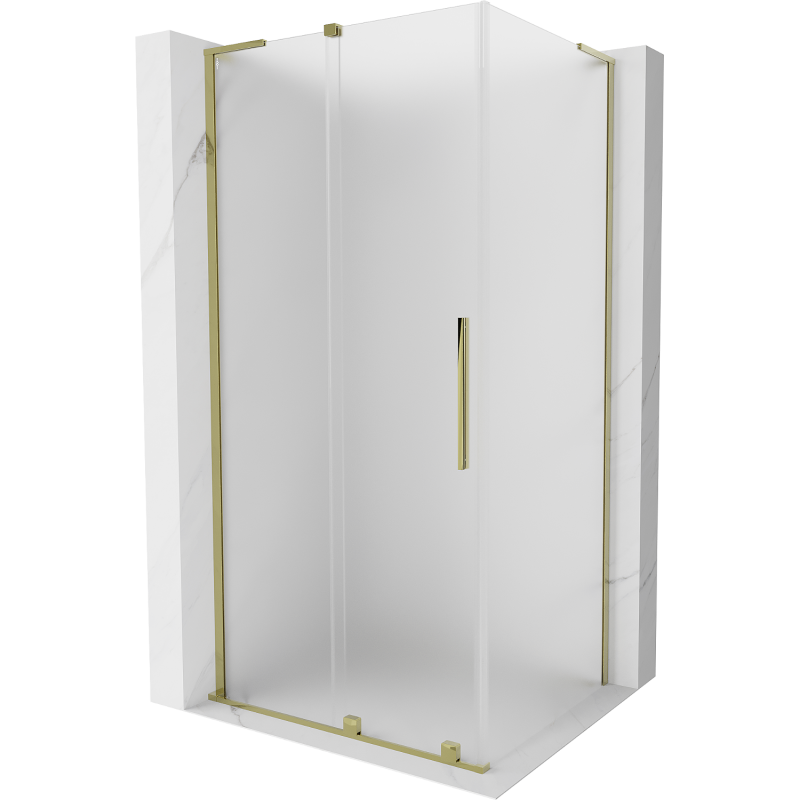 Mexen Velar L Duschkabine Schiebetür 110 x 120 cm, matt, gold - 871-110-120-33-50