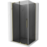 Mexen Velar L Duschkabine 90 x 70 cm, Graphit, Gold - 871-090-070-43-50