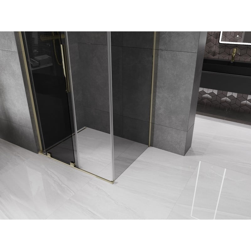 Mexen Velar L Schiebeduschkabine 110 x 120 cm, Graphit, Gold - 871-110-120-43-50