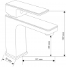 Mexen Mino DQ77 Badezimmerset, schwarz - 72403DQ77-70