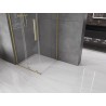 Mexen Velar L Duschkabine, Schiebetür 110 x 110 cm, transparent, gebürstetes Gold - 871-110-110-03-55