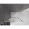 Mexen Velar L Duschkabine Schiebetür 120 x 90 cm, transparent, gebürstetes Gold - 871-120-090-03-55