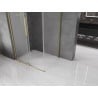 Mexen Velar L Duschkabine Schiebbar 90 x 120 cm, Frost, Gebürstetes Gold - 871-090-120-33-55