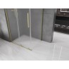 Mexen Velar L Duschkabine Schiebetür 120 x 100 cm, Mattglas, Gebürstet Gold - 871-120-100-33-55