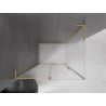 Mexen Velar L Duschkabine Schiebbar 120 x 80 cm, satiniert, gebürstetes Gold - 871-120-080-33-55