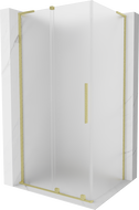 Mexen Velar L Duschkabine Schiebetür 110 x 85 cm, Frost, Gold gebürstet - 871-110-085-33-55