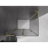 Mexen Velar L Duschkabine 110 x 80 cm, grafit, gebürstetes Gold - 871-110-080-43-55