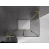 Mexen Velar L Duschkabine Schiebetür 120 x 85 cm, Graphit, gebürstetes Gold - 871-120-085-43-55