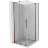 Mexen Velar L Duschkabine Schiebetür 120 x 120 cm, transparent, Roségold - 871-120-120-03-60