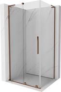 Mexen Velar L Duschkabine, verschiebbar 90 x 70 cm, transparent, Roségold - 871-090-070-03-60