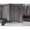 Mexen Velar L Duschkabine Schiebetür 100 x 85 cm, transparent, Roségold - 871-100-085-03-60