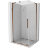 Mexen Velar L Duschkabine Schiebetür 110 x 80 cm, transparent, Roségold - 871-110-080-03-60