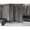 Mexen Velar L Duschkabine Schiebetür 110 x 75 cm, transparent, Roségold - 871-110-075-03-60