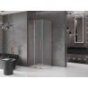 Mexen Velar L Duschkabine Schiebetür 90 x 90 cm, Milchglas, Roségold - 871-090-090-33-60
