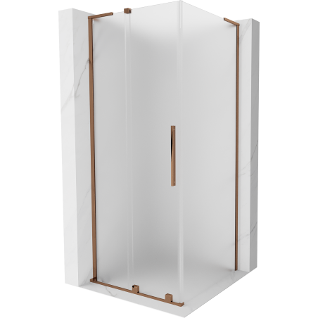 Mexen Velar L Duschkabine Schiebetür 110 x 110 cm, matt, Roségold - 871-110-110-33-60