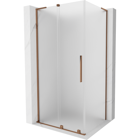Mexen Velar L Duschkabine Schiebetür 110 x 75 cm, matt, Roségold - 871-110-075-33-60