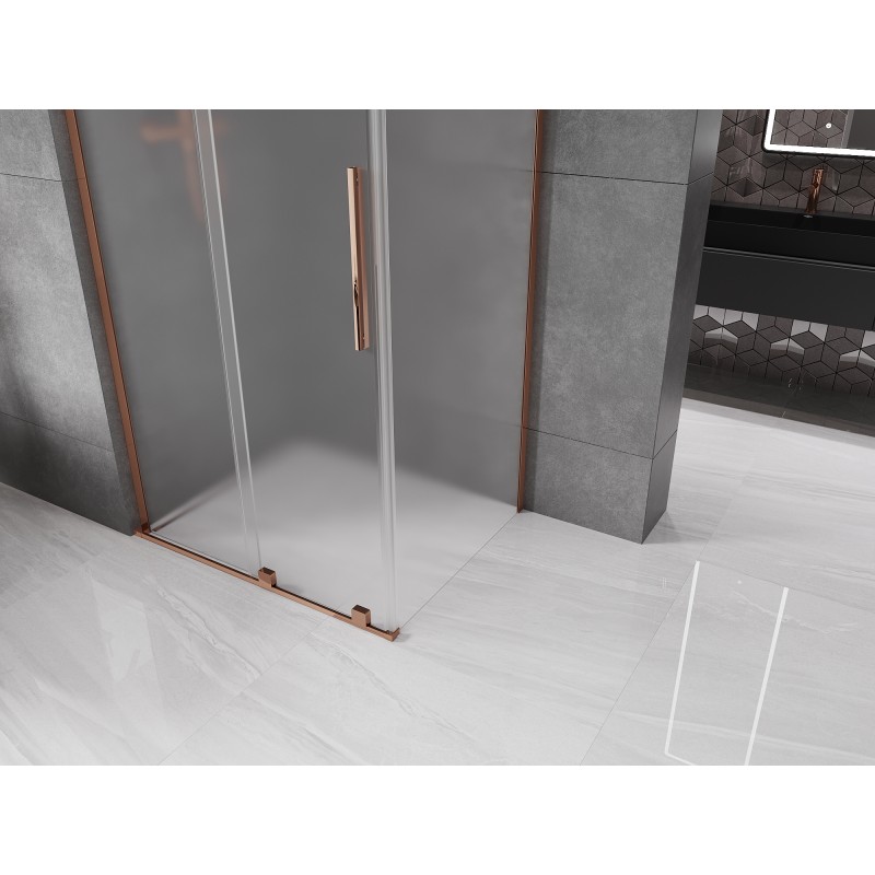 Mexen Velar L Duschkabine Schiebetür 120 x 70 cm, matt, Roségold - 871-120-070-33-60