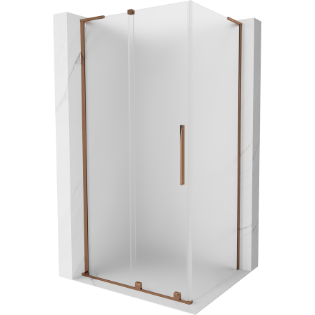 Mexen Velar L Duschkabine schiebbar 120 x 75 cm, matt, Roségold - 871-120-075-33-60