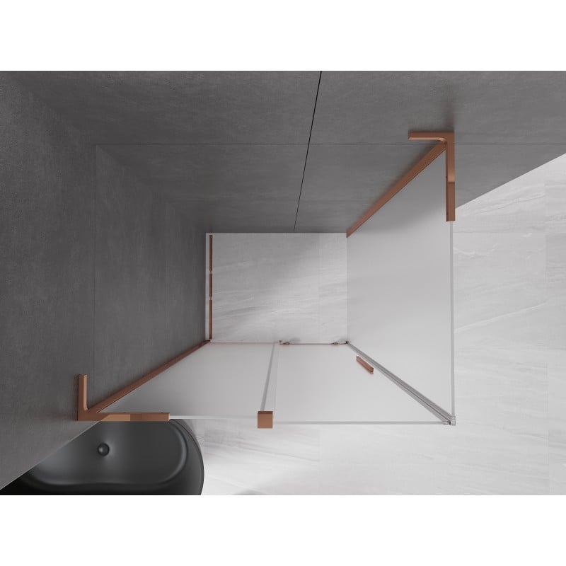 Mexen Velar L Duschkabine Schiebetür 120 x 110 cm, satiniert, Roségold - 871-120-110-33-60