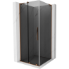 Mexen Velar L Duschkabine zum Schieben 90 x 90 cm, Grafit, Roségold - 871-090-090-43-60