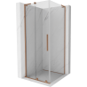 Mexen Velar L Duschkabine Schiebetür 110 x 110 cm, transparent, gebürstetes Kupfer - 871-110-110-03-65
