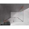 Mexen Velar L Schiebetür-Duschkabine 100 x 70 cm, transparent, gebürstetes Kupfer - 871-100-070-03-65