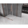 Mexen Velar L Duschkabine, Schiebetür 100 x 85 cm, transparent, gebürstetes Kupfer - 871-100-085-03-65