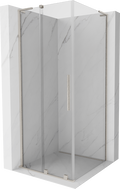 Mexen Velar L Duschkabine zum Schieben 90 x 90 cm, transparent, gebürstetes Nickel - 871-090-090-03-97