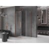 Mexen Velar L Duschkabine Schiebetür 120 x 80 cm, transparent, gebürstetes Kupfer - 871-120-080-03-65