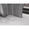 Mexen Velar L Duschkabine Schiebetür 90 x 75 cm, transparent, gebürsteter Nickel - 871-090-075-03-97