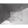 Mexen Velar L Duschkabine, Schiebetür 100 x 70 cm, transparent, gebürsteter Nickel - 871-100-070-03-97