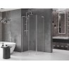 Mexen Velar L Schiebeduschkabine 100 x 110 cm, transparent, gebürsteter Nickel - 871-100-110-03-97