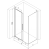 Mexen Velar L Schiebeduschkabine 100 x 110 cm, transparent, gebürsteter Nickel - 871-100-110-03-97