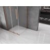 Mexen Velar L Schiebedusche 120 x 120 cm, Frostglas, gebürstetes Kupfer - 871-120-120-33-65