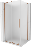 Mexen Velar L Schiebeduschkabine 90 x 70 cm, Mattglas, gebürstetes Kupfer - 871-090-070-33-65