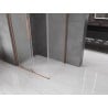 Mexen Velar L Schiebeduschkabine 90 x 70 cm, Mattglas, gebürstetes Kupfer - 871-090-070-33-65