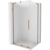 Mexen Velar L Duschkabine, Schiebetür 100 x 120 cm, matt, gebürstetes Kupfer - 871-100-120-33-65