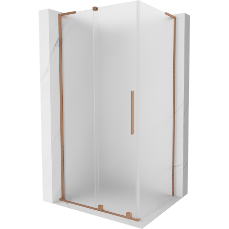 Mexen Velar L Duschkabine mit Schiebetür 120 x 70 cm, matt, gebürstetes Kupfer - 871-120-070-33-65