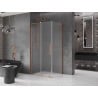 Mexen Velar L Schiebedusche 120 x 85 cm, Frost, gebürstetes Kupfer - 871-120-085-33-65