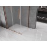 Mexen Velar L Schiebetür-Duschkabine 120 x 80 cm, matt, gebürstetes Kupfer - 871-120-080-33-65