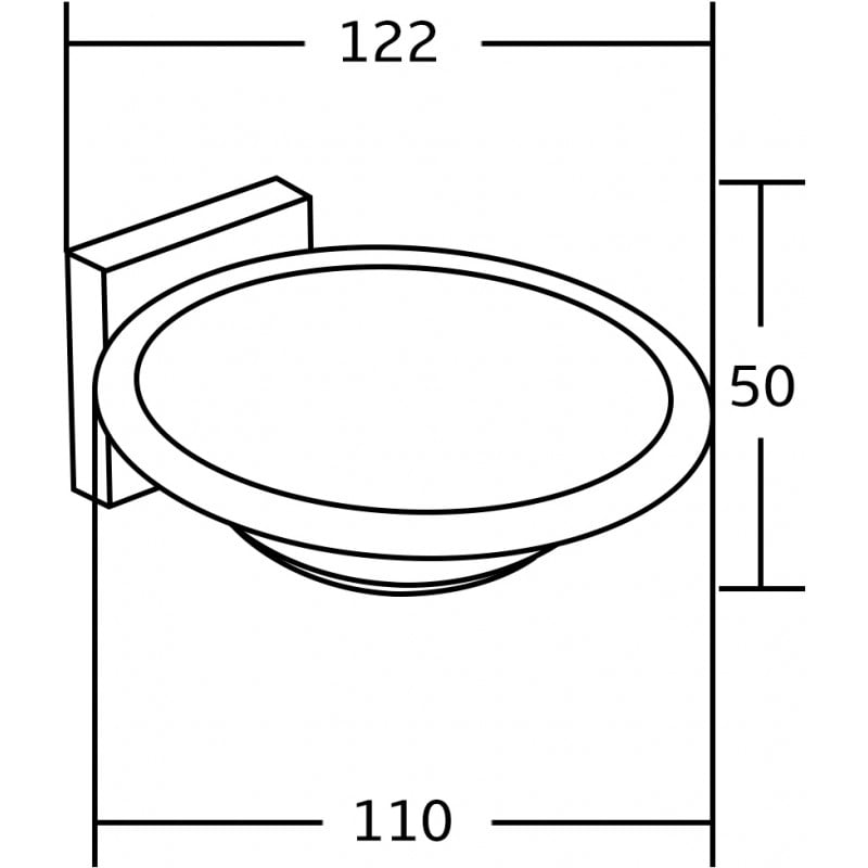 Mexen Rufo Seifenschale, schwarz - 7050939-70