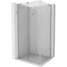 Mexen Velar L Schiebetür-Duschkabine 120 x 70 cm, transparent, gebürstetes Nickel - 871-120-070-03-97