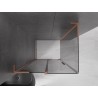 Mexen Velar L Duschkabine, Schiebetür, 110 x 75 cm, Grafit, Gebürstetes Kupfer - 871-110-075-43-65