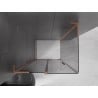 Mexen Velar L Duschkabine schiebbar 110 x 100 cm, grafit, gebürstetes Kupfer - 871-110-100-43-65