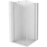 Mexen Velar L Duschkabine Schiebetür 110 x 110 cm, satiniert, gebürsteter Nickel - 871-110-110-33-97