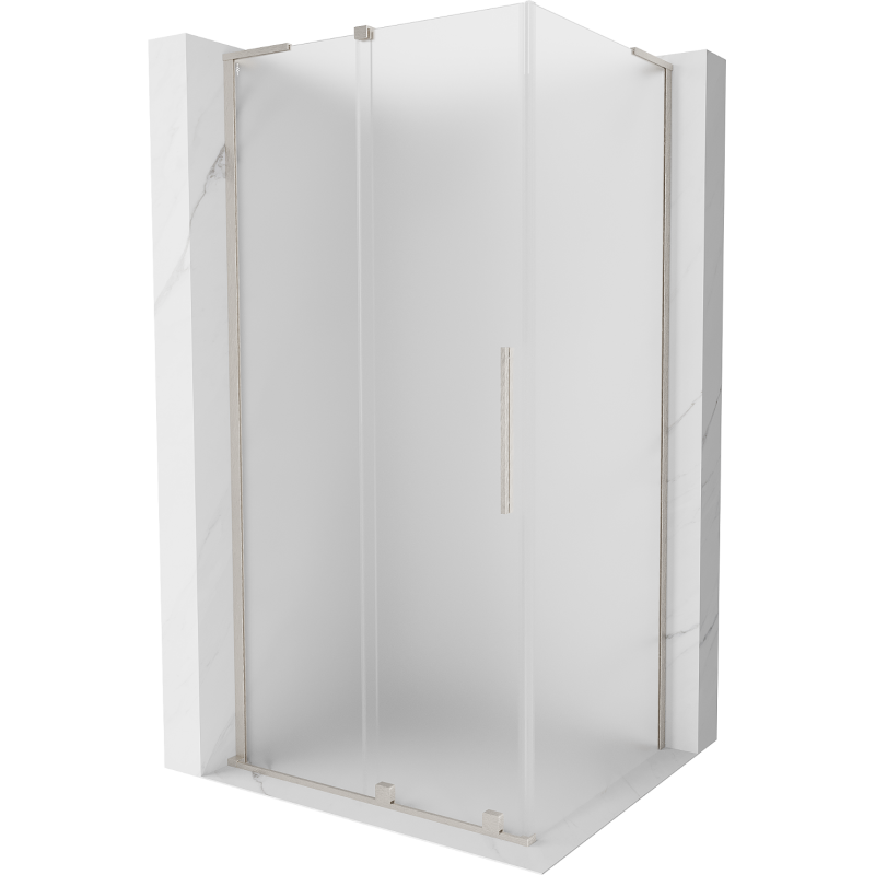 Mexen Velar L Schiebeduschkabine 90 x 70 cm, matt, gebürsteter Nickel - 871-090-070-33-97