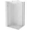 Mexen Velar L Duschkabine, Schiebetür 90 x 100 cm, Mattglas, Gebürstetes Nickel - 871-090-100-33-97